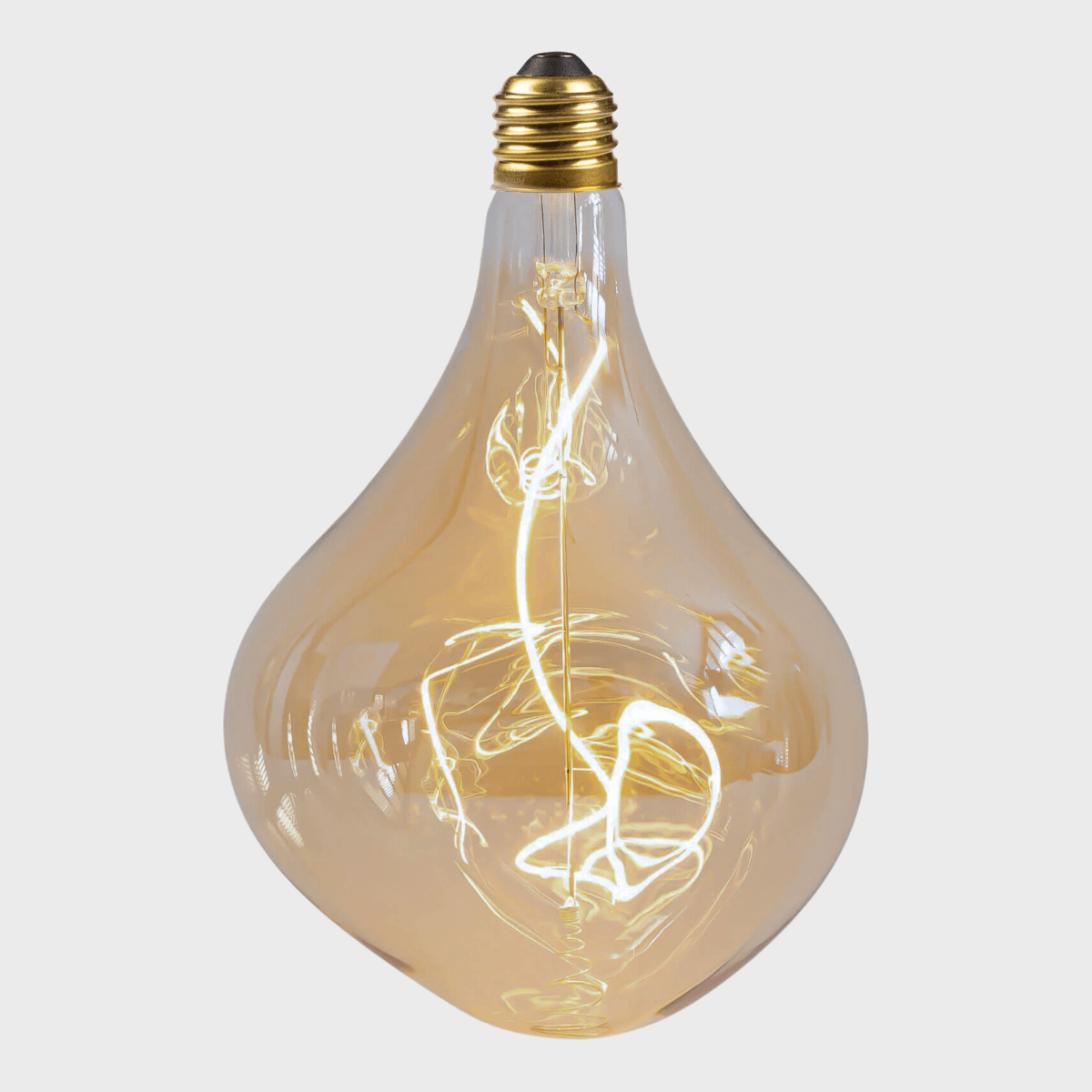 Celeste bare bulb on white background