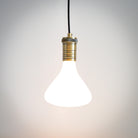 antique bronze pendant light with straight cable and astrid bulb on