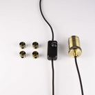 antique bronze plug in pendant light with straight cable components