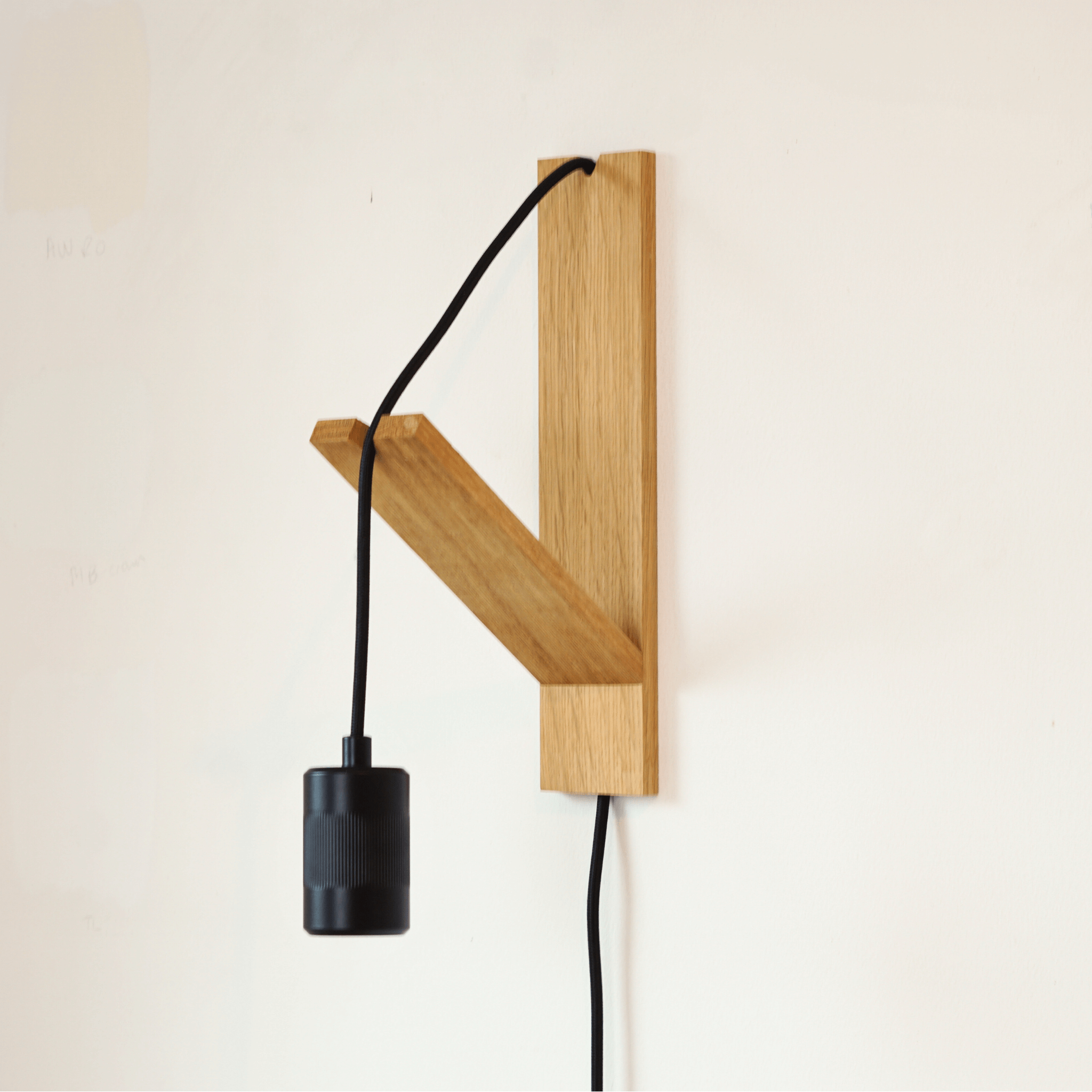 black plug in hanging wall light