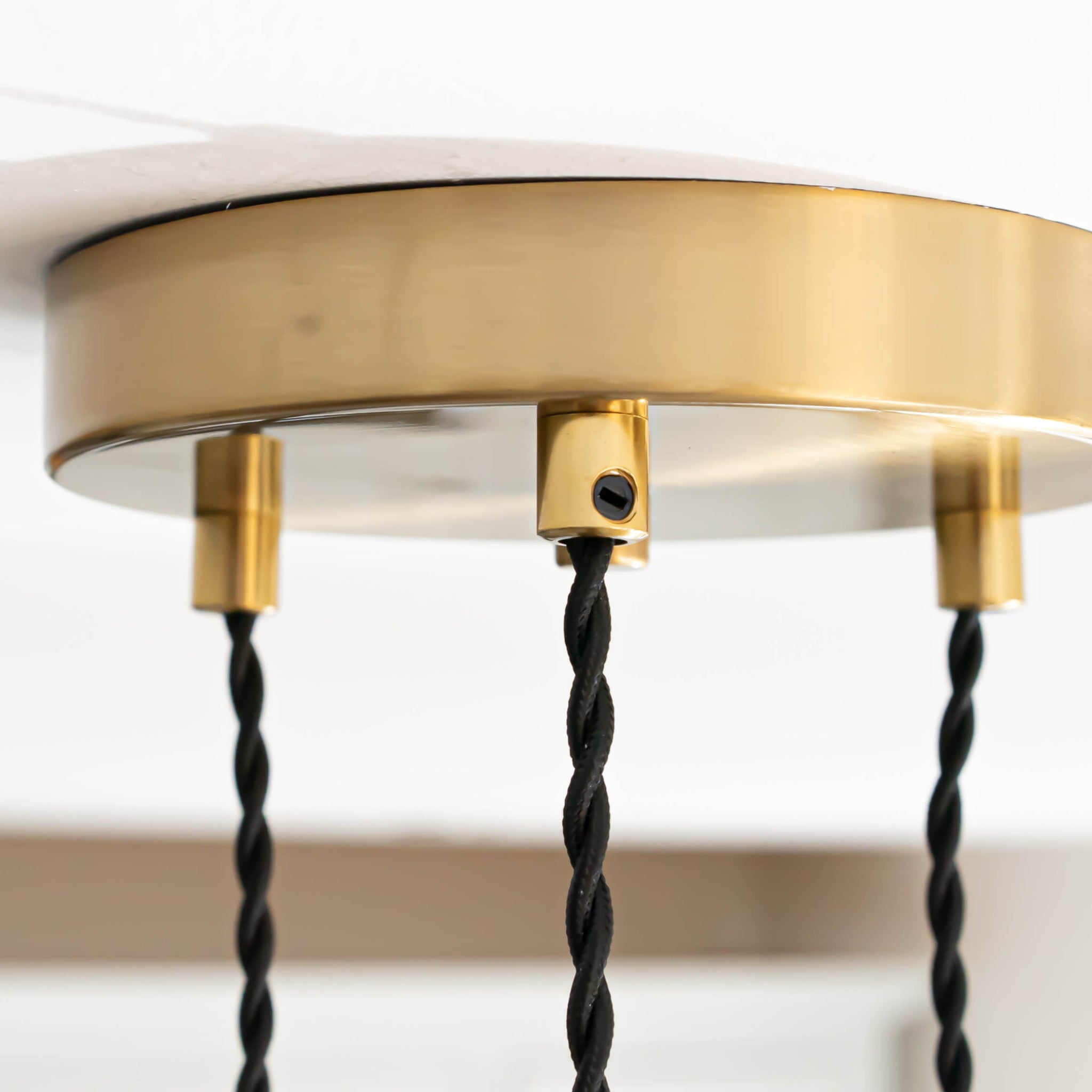 brass cluster pendant lights twisted cable ceiling rose