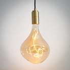 brass pendant light with straight cable and céleste bulb on