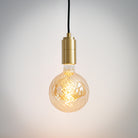brass pendant light with straight cable and felicity bulb on