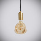brass pendant light with straight cable and isabella bulb off