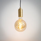 brass pendant light with twisted cable and felicity bulb on