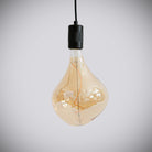 matte black pendant light and céleste bulb off AM3308-CEL-BLA-ST