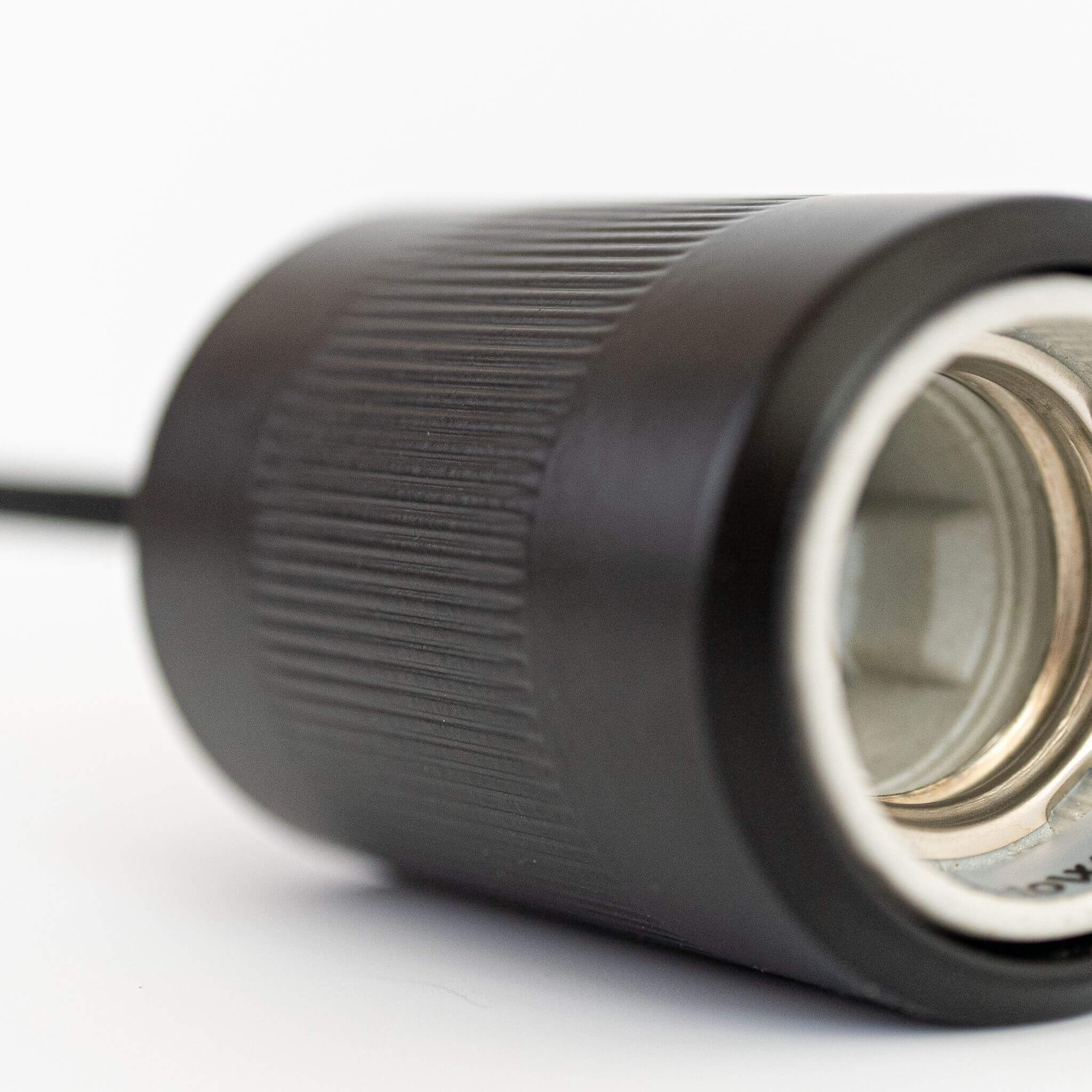 matte black pendant light bottom detail AM3308-CEL-BLA-ST