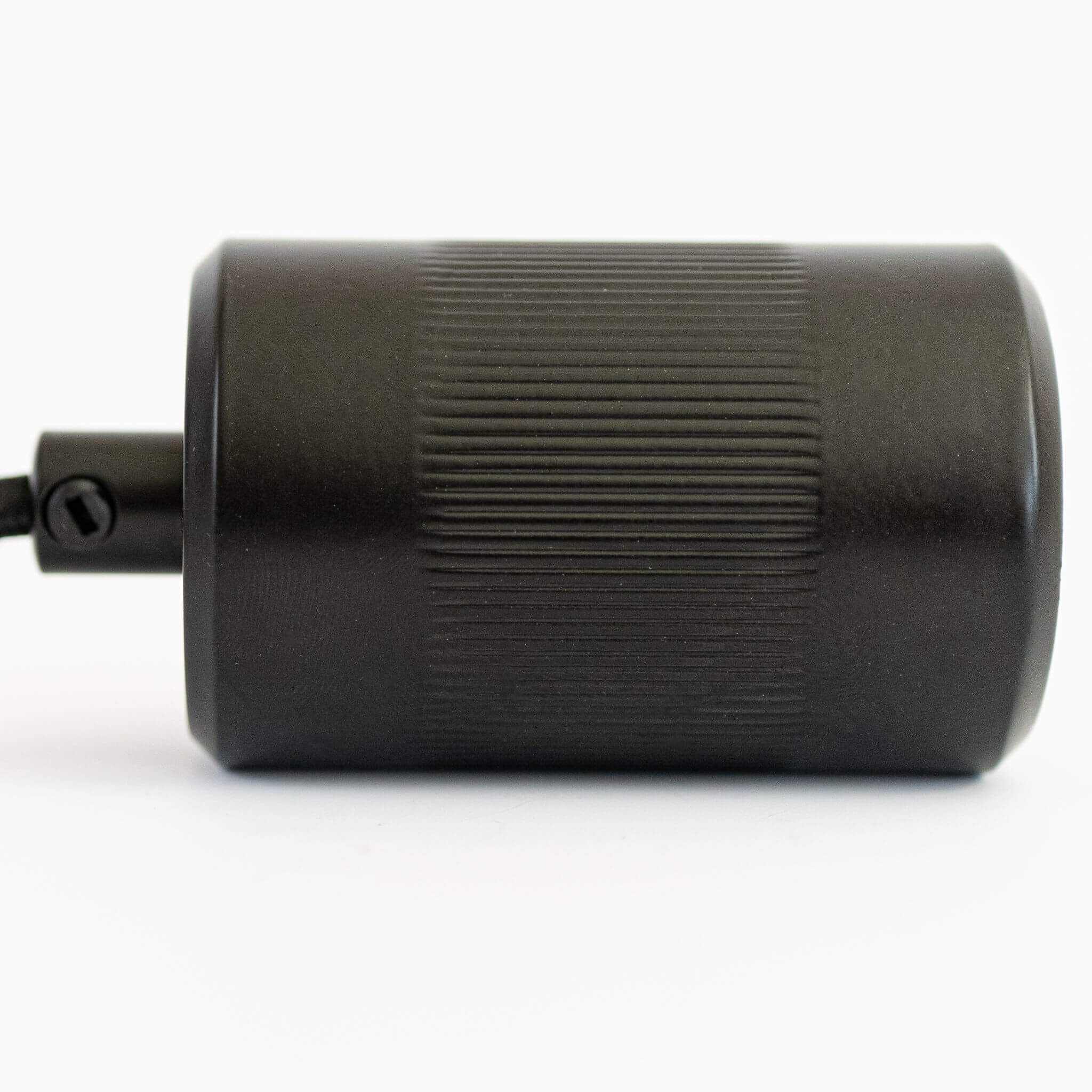 matte black pendant light side detail