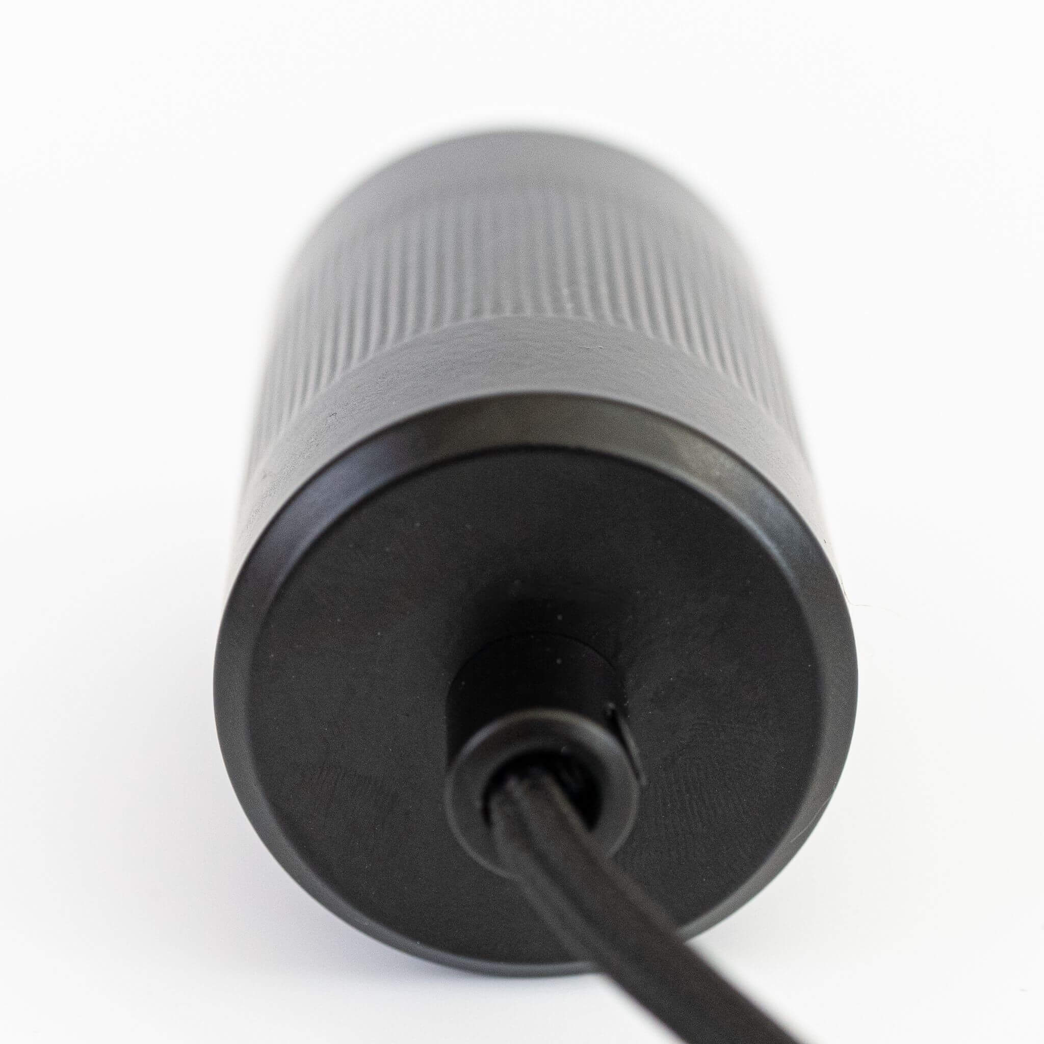 matte black pendant light top detail AM3308-CEL-BLA-ST