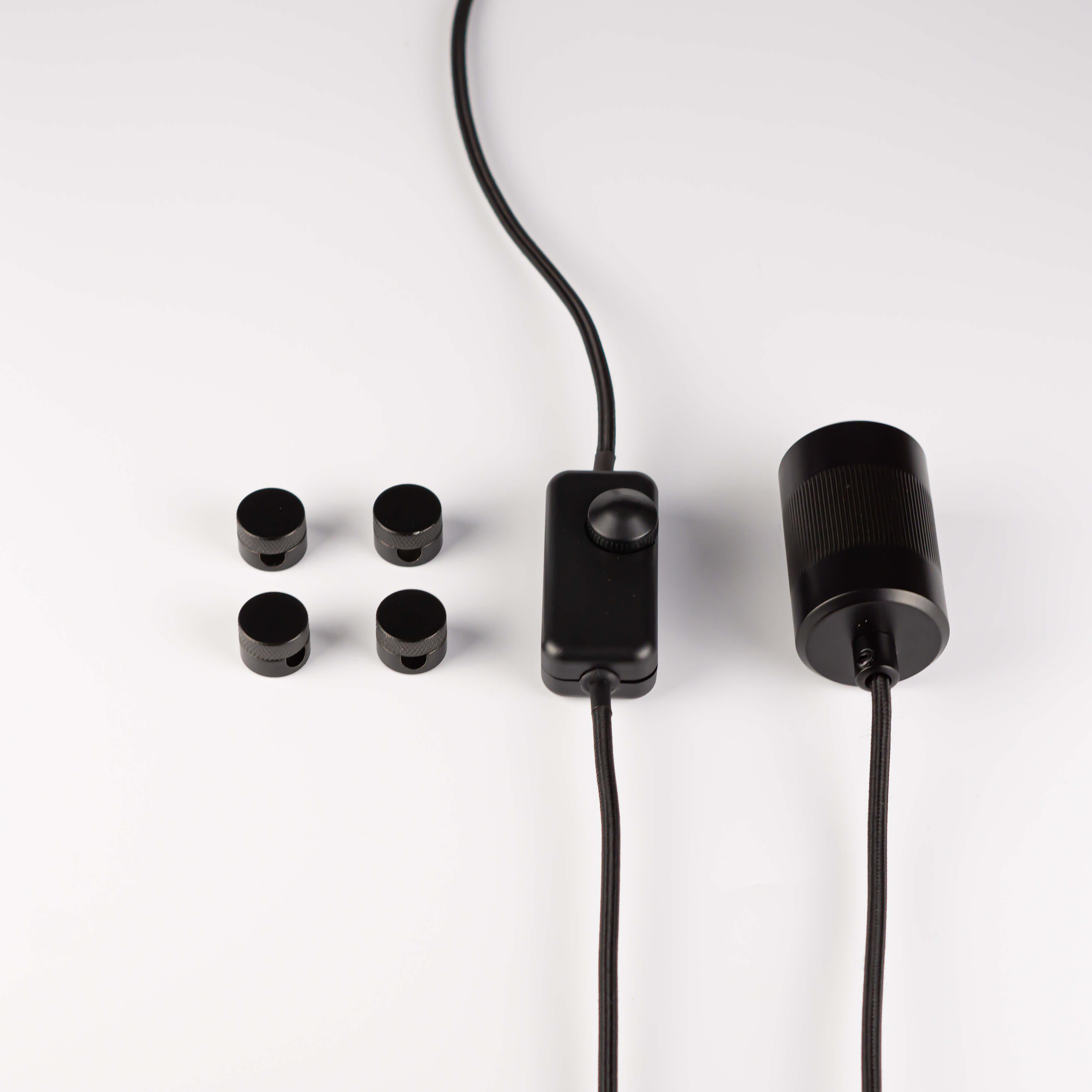 matte black plug in pendant light components