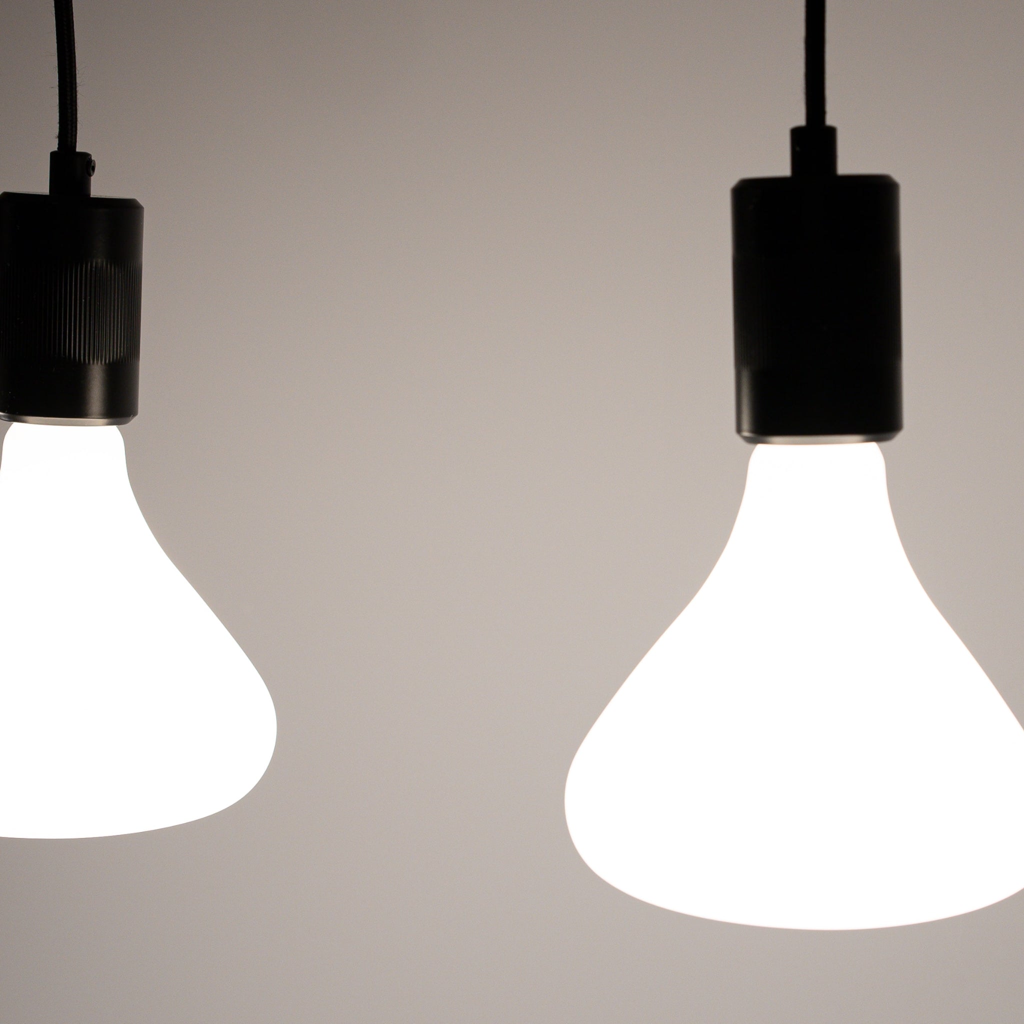 matte black triple pendant light with astrid bulbs