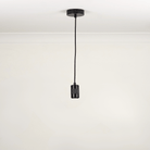 Black single pendant white background
