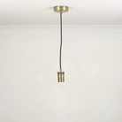 Bronze straight single pendant white background