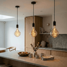 Matte Black Pendants over counter