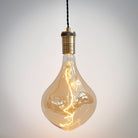 antique bronze pendant light with twisted cable and céleste bulb on