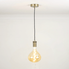 Bronze twisted single pendant white background with olivia bulb