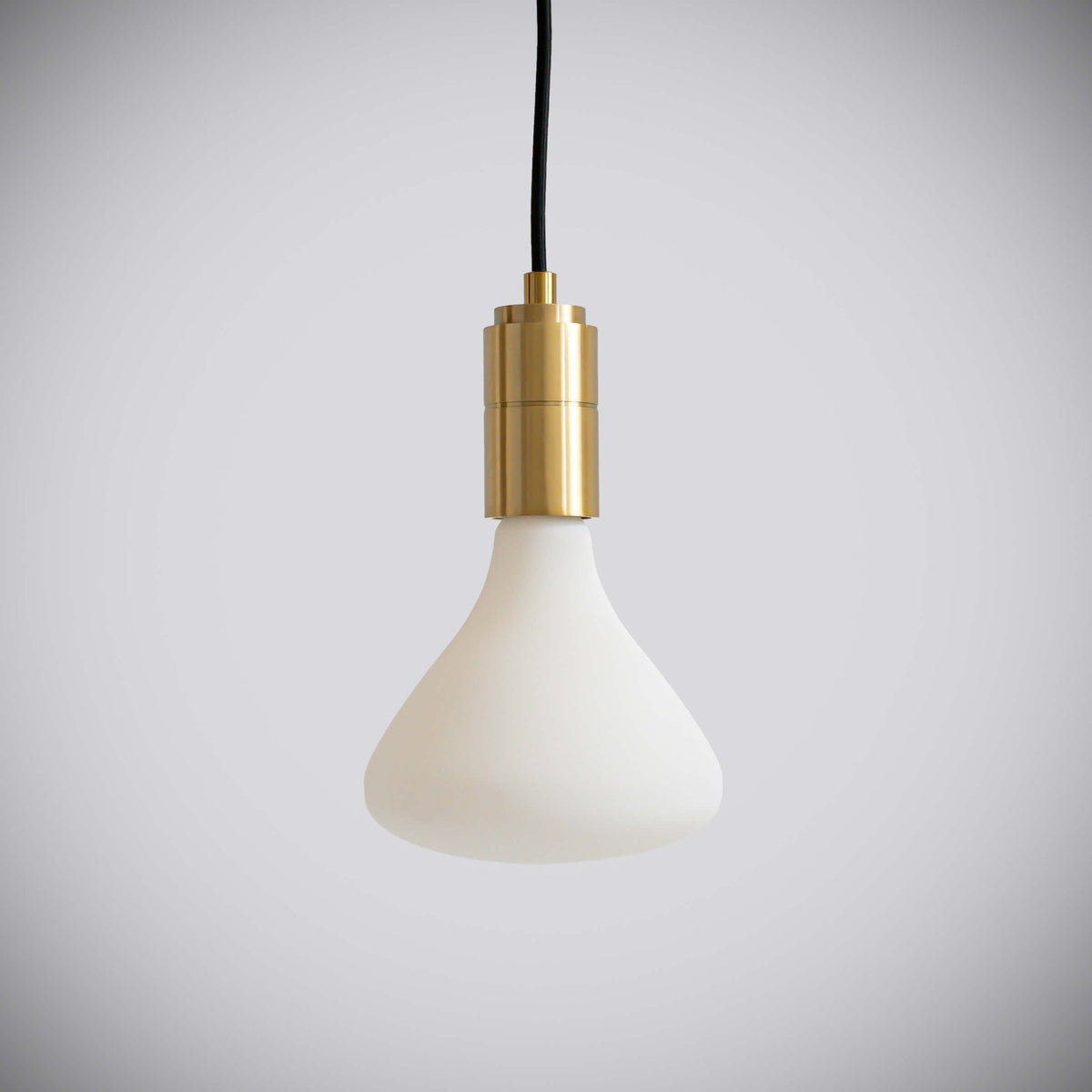 brass pendant light with straight cable and astrid bulb off