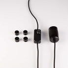 matte black plug in pendant light components 