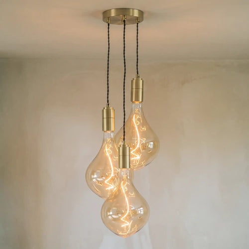 Brass Cluster Ceiling Light + Celeste Bulbs - Cluster Pendant - Ambientsy