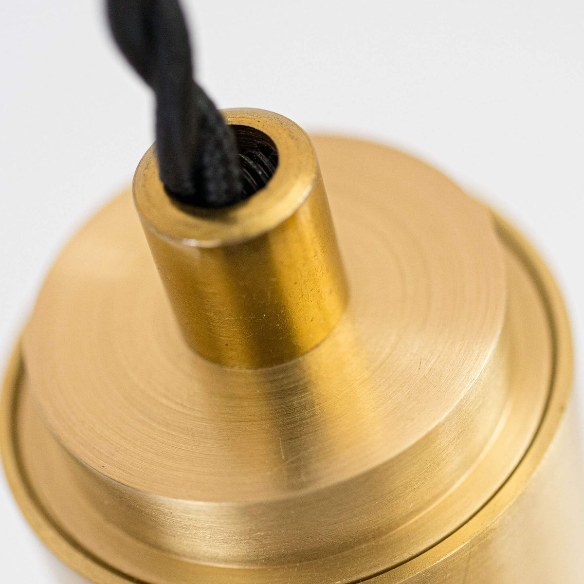 brass pendant light top detail
