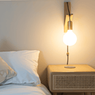 luna plug in bedroom wall light