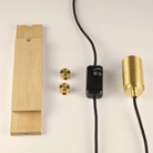 brass plug in wall light with straight cable components