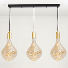 Brass Triple Ceiling Light + Celeste Bulbs - Triple Pendant - Ambientsy