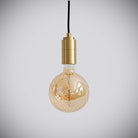 brass pendant light with straight cable and felicity bulb off