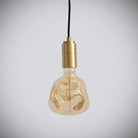 brass pendant light with straight cable and isabella bulb off