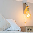 isabella brass plug in bedside light  