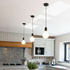 Luna matte black pendant light  wide angle